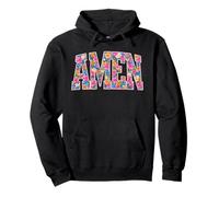 Floral Amen Christian Jesus Easter Day Faith Amen Easter Pullover Hoodie