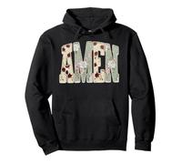 Floral Amen Christian Jesus Easter Day Faith Amen Easter Pullover Hoodie
