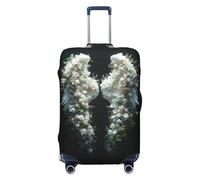 Floral Angelic White Wings Travel Luggage Covers - Elasticity Suitcase Covers Protector for Luggage 18-32 Inch