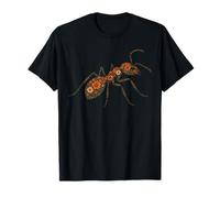 Floral Ant Intricate Insect Nature Art Botanical Ant Garden T-Shirt