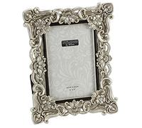 Floral Antique Silver Photo Frame 4 x 6