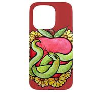Floral Apple Snake Adam and Eve was Framed Case for iPhone 15 Pro
