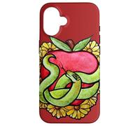 Floral Apple Snake Adam and Eve was Framed Case for iPhone 16