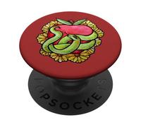 Floral Apple Snake Adam and Eve was Framed PopSockets Adhesive PopGrip