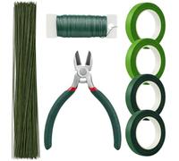 Floral Arrangement Kit, Floral Tape and Floral Wire, Flower Arranging Accessories with Wire Cutter, Arrangement Tools Kit for Wreath Making Supplies and Florist Crafts