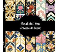 Floral Art Deco Scrapbook Paper, Geometrical Flowers Junk Journal Paper, Retro Decorative Paper, DIY Projects, Origami, Collage Sheets, Decoupage Paper, 10 Designs, Double Sided