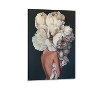 Floral Art Print Elegant Wall Decor Modern Flower Poster Beauty And Nature Artwork Large Floral Illustration for Living Room Bedroom Stylish Home Decoration Gift 08x12inch(20x30cm) Framed