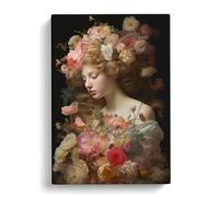 Floral Art Renaissance Art Canvas Wall Art Print 30x20 Inch