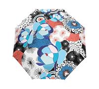 Floral Artistic Floral Beautiful Umbrella Windproof Automatic Foldable Umbrells Auto Open Close for Men Women Kids