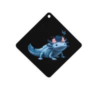 Floral Axolotl Printed Car Air Freshener Decorative Hanging Aromatherapy Tablets for Car Trucks Rhombus