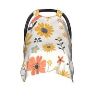Floral Baby Car Seat Cover Soft Baby Nursing Cover Infant Carseat Stroller Cover for Girls and Boys