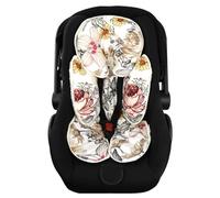 Floral Baby Car Seat Head and Body Support,2-in-1 Reversible CarSeat Insert,Soft Cushion for Stroller, Swing, Bouncer, Vintage Flowers