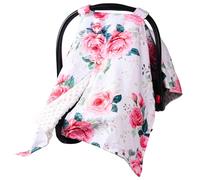 Floral Baby Minky Car Seat Canopy Cover