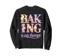 Floral Baking is My Therapy Cute Baker Cottagecore Design Sweatshirt