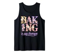 Floral Baking is My Therapy Cute Baker Cottagecore Design Tank Top