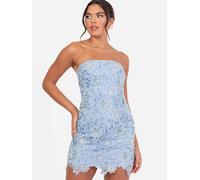 Floral Bandeau Mini Dress Maya Deluxe Blue 6