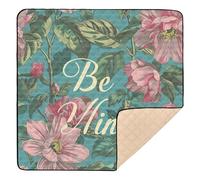 Floral Be Mine Design Large Stylish Baby Play Mat for Floor Washable Baby Crawling Mat for Babies Infants Toddlers, 50'' x 50''