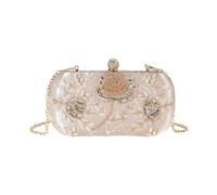 Floral Beaded Shoulder Bag Women ' s Lightweight Polyester Crossbody Purse Multipurpose Evening Accessory Modern Embroidered Flower Crossbody Bag for Women Polyester Shoulder Purse with Spacious