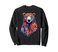 Floral Bear Head Wild Animal Mandala Forest Sweatshirt