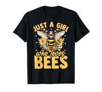 Floral Bee Just A Girl Who Loves Bees T-Shirt
