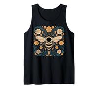 Floral Bee Tarot Cottagecore Aesthetic Botanical Art Tank Top
