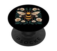 Floral Bee Tarot Cottagecore Aesthetic Mystical Nature PopSockets Adhesive PopGrip