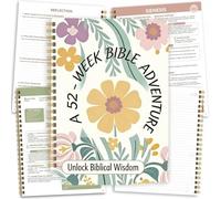 Floral Bible Study Guide for Women,Spiral Journaling Bible, Beginner-Friendly Christian Devotional Journal, Easy to Understand Study of All 66 Books with Life Application, Christian Gifts for Women