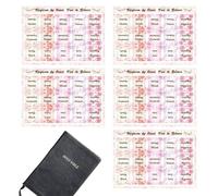 Floral Bible Tabs, Bible Study Tabs | Waterproof Bible Reading Index Tabs | Home School Travel Novel Desktop with Motivational Words Diary, Textbook