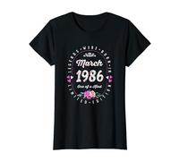 Floral Birthday - Legends Were Born In March 1986 T-Shirt