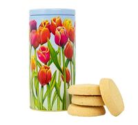 Floral Biscuits Gift Set - Scottish Shortbread, Luxury Biscuit Selection Box Hamper - Novelty Gifts - British Selection for Family Sharing, Thank you Teacher Biscuits for Men & Women - Tulip
