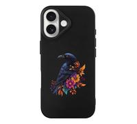 Floral Black Raven Crowes Cute Phone Case Compatible for iPhone 17/Air/Pro/Pro Max Slim Fit Shockproof TPU Phone Cover