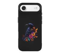 Floral Black Raven Crowes Cute Phone Case Compatible for iPhone 17/Air/Pro/Pro Max Slim Fit Shockproof TPU Phone Cover