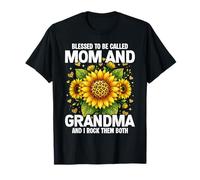Floral Blessed to Be Called Mom and Grandma I Rock Them Both T-Shirt