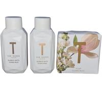 Floral Bliss 3 Pcs Set - Soap bar 90g and 2 x Bubble bath 50 ml Each , Mini Travel Size