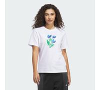 adidas Women's Floral Bloom At Your Own Pace Graphic Shirt, White, XL