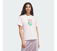 adidas Women's Floral Bloom At Your Own Pace Graphic Shirt, Distilled Pink, L