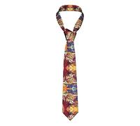 Floral Blue Polyester Necktie Men'S Tie Great For Weddings, Groom, Groomsmen, Missions, Dances, Gifts., Highland Cow, One Size