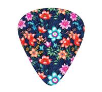 Floral Blue Print 12pcs Guitar Cubes for Guitar and Ukulele, Unique Guitar Gift