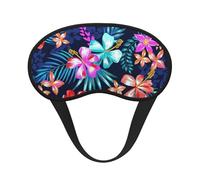 Floral Blue Print Sleep Mask for Side Sleepers Cute Blackout Eye Mask Shades Cover for Home or Travel