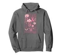 Floral Boho Pink Ribbon Bible Verse Breast Cancer Awareness Pullover Hoodie