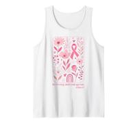 Floral Boho Pink Ribbon Bible Verse Breast Cancer Awareness Tank Top