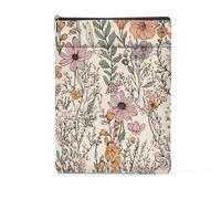 Floral Book Sleeve, Wildflower Book Covers for Paperbacks, Garden Flowers Book Pouch Book Protector, Book Lovers Gifts for Women Girls Friend, Book Accessories Book Club Gifts Christmas Birthday Gifts