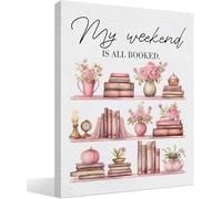 Floral Book Wall Art Wooden Puzzle Posters 1000 Pieces, Reading Nook Corner Book Lovers Ideas For Home Décor 50X75Cm