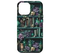 Floral Bookcase Dark Aesthetic Book Lover Gothic Bookshelf Case for iPhone 12 Pro Max