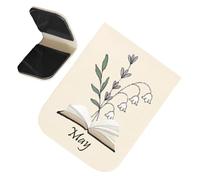 Floral Bookmark - PU Leather Retro Page Clip - Magnetic Bookmarks, for Reading, Study, School, Work, Girls, Boys, Teens, Men, Teachers and Lovers