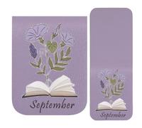 Floral Bookmark | Retro PU Leather Page Clip - Magnetic Bookmarks | For Reading, Study, Diary, Planner, Notebook, School, Office, Girls, Boys, Teens, Men, Teacher, Love