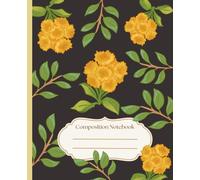 Floral Botanical Composition Notebook: Floral pattern wide ruled notebook for work | kawaii flower school supplies | composition journal aesthetic ... Teen, Girls, Women, School, Office, College