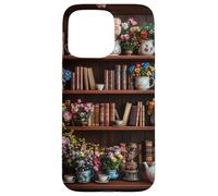 Floral Botanical Flowers Books and Coffee Vintage Library Case for iPhone 15 Pro Max