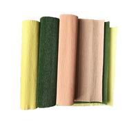 Floral Bouquet Wrapping Paper 25cm X 250cm 3rolls/set Crinkled Crepe Paper Flower Wrapping Wedding Festive Party Decoration DIY Fold Scrapbooking Crafts(Champagne Yellow Gn)