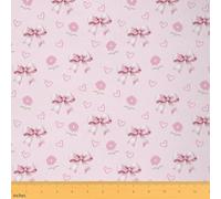 Floral Bow Decorative Fabric by The Yard Pink Flower Bowknot Indoor Outdoor Upholstery Fabric Cute Princess Style Bow for Quilting Sewing Arts DIY Craft,3 Yards,108" L x 59" W